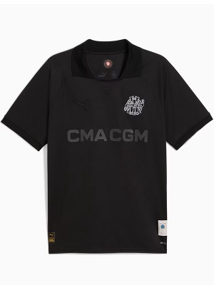 Olympique de Marseille maillot de football noir pour homme édition limitée du 125e anniversaire 2024-2025